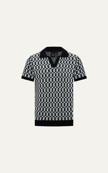  AG749 PREMIUM REGULAR FIT KNIT POLO - BLACK