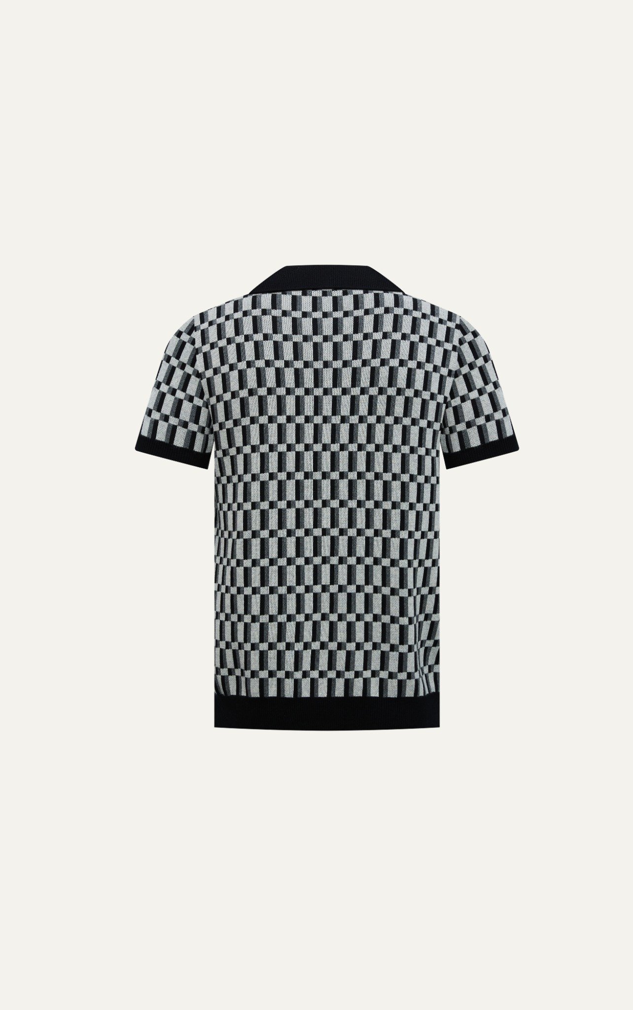 AG749 PREMIUM REGULAR FIT KNIT POLO - BLACK