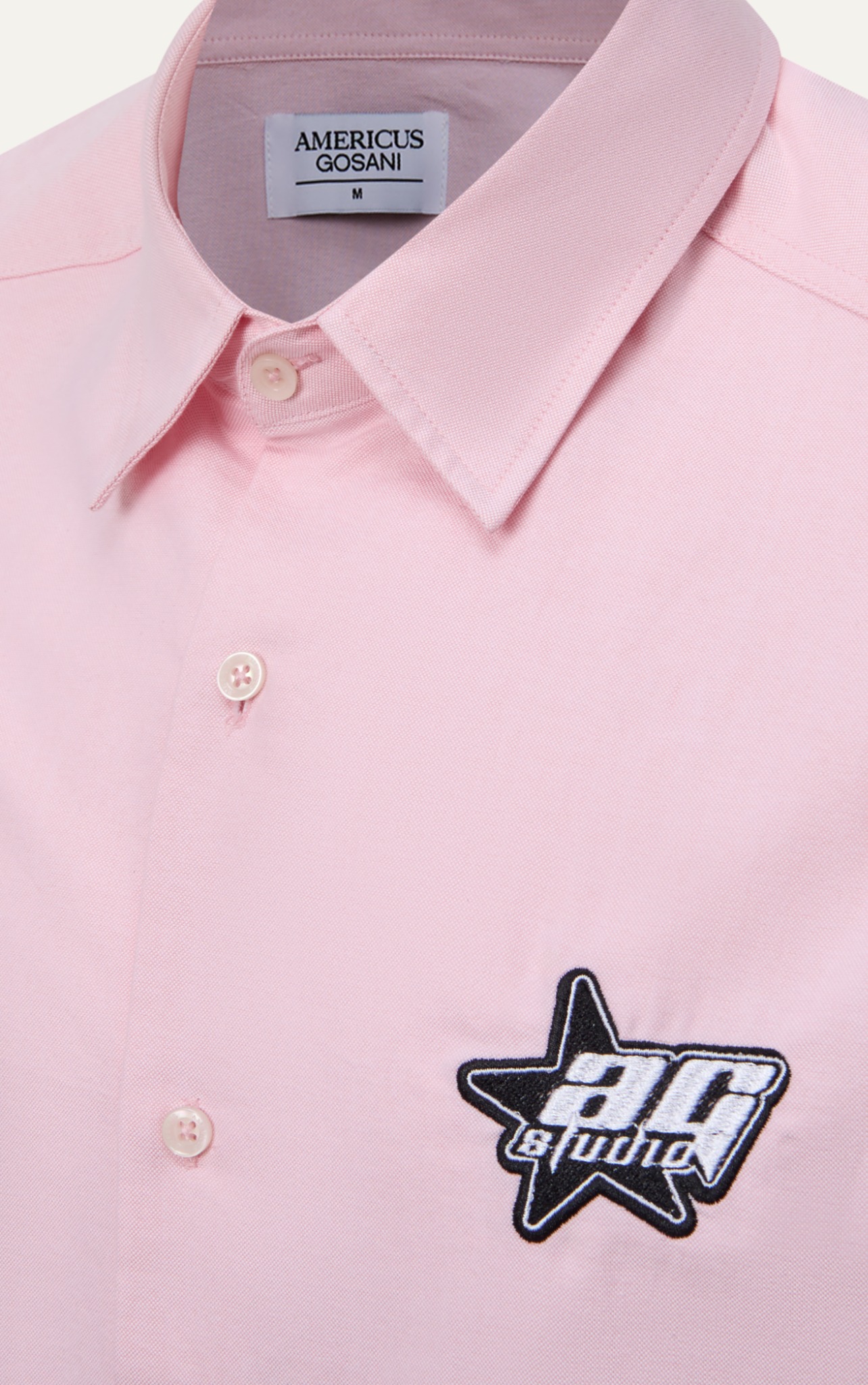 AG535 STUDIO BOXY LOOSE FIT SHORT SLEEVE SHIRT - PINK