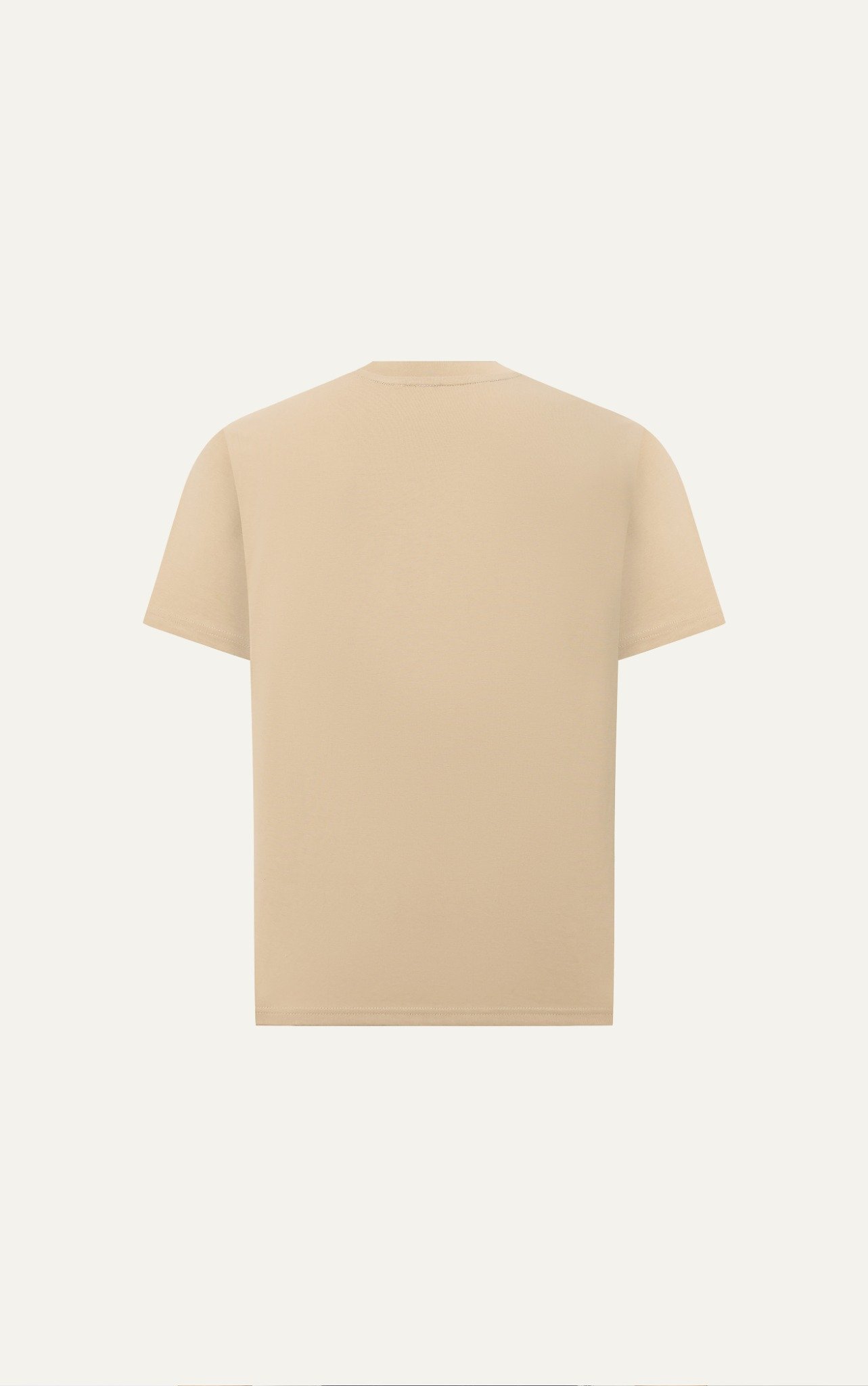 T738 FACTORY LOOSE FIT BIG LOGO T-SHIRT - BEIGE