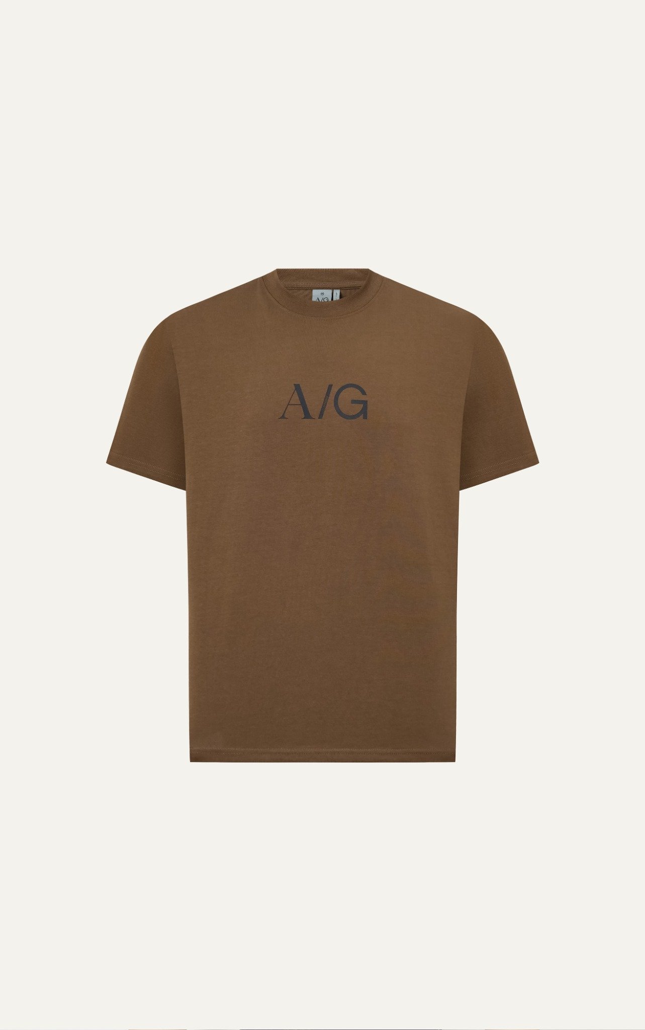 T738 FACTORY LOOSE FIT BIG LOGO T-SHIRT - BROWN