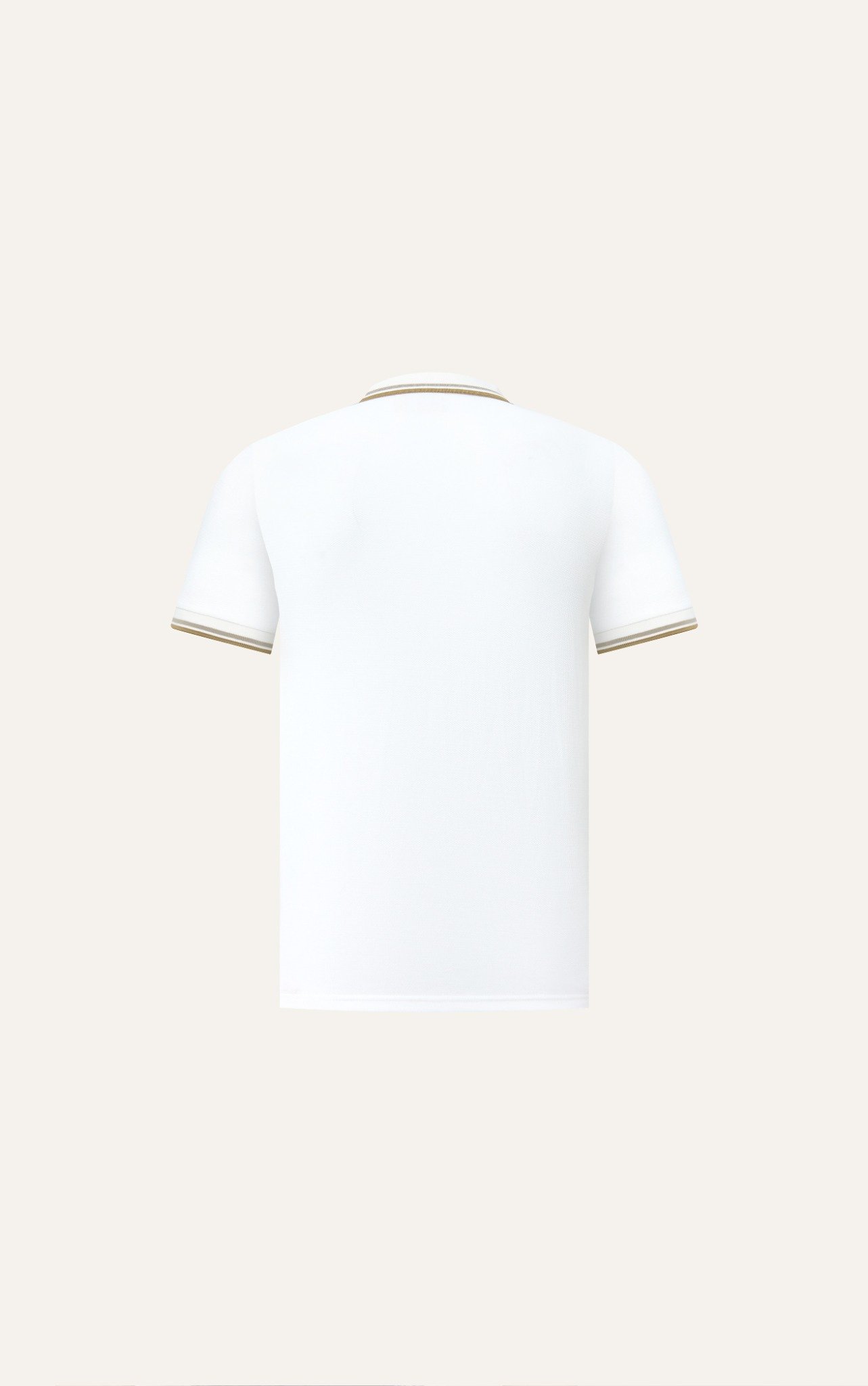 AG6101 PREMIUM SLIMFIT POLO - WHITE.BEIGE