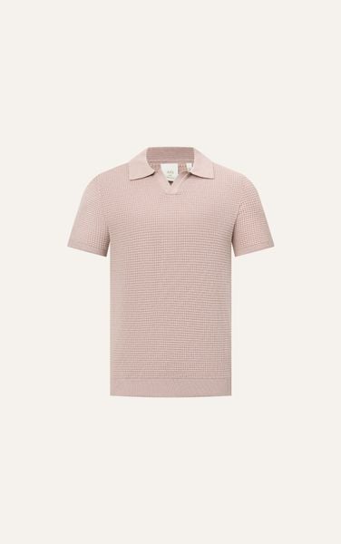  AG739 PREMIUM REGULAR FIT KNIT POLO - PINK
