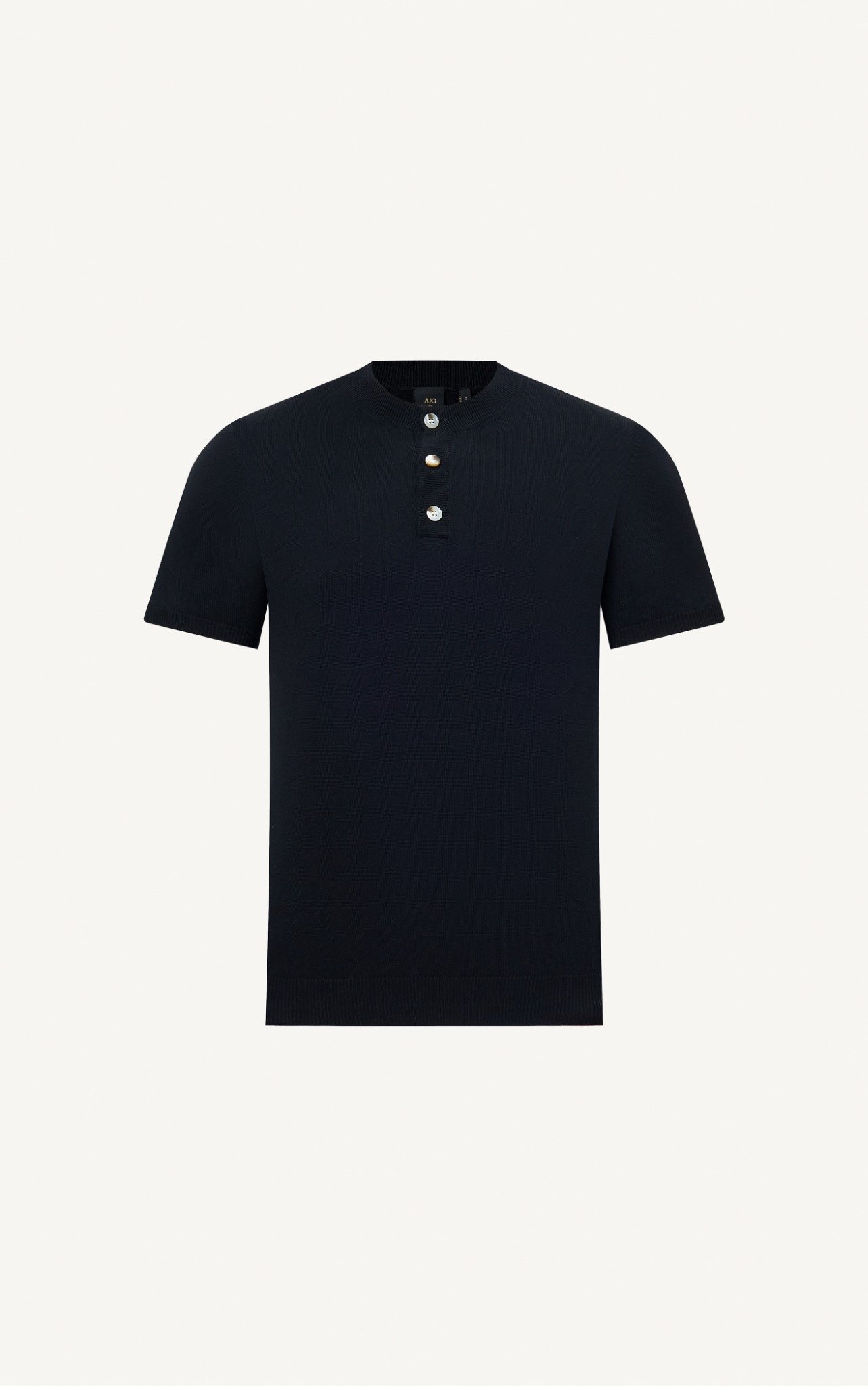 AG607 PREMIUM REGULAR FIT KNIT T-SHIRT - BLACK