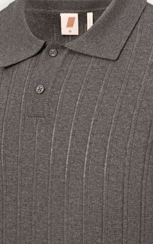 AG717 PREMIUM REGULAR FIT RIB STITCH POLO - BATTLESHIP GREY