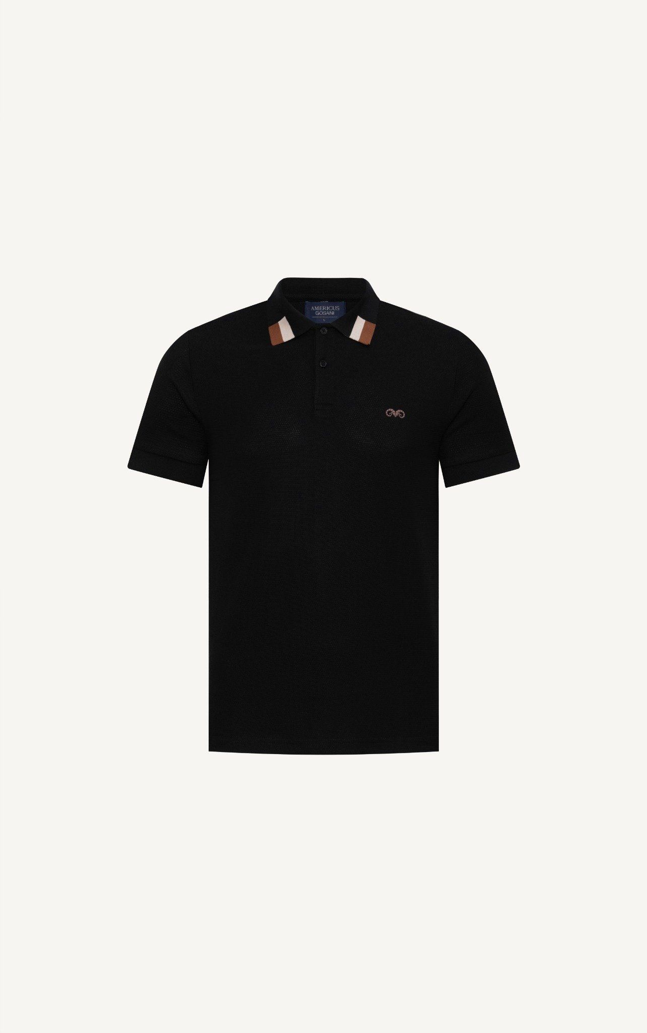  AG65 PREMIUM SLIMFIT POLO - BLACK 