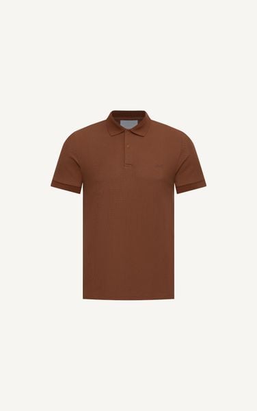  AG02 SIGNATURE SLIMFIT POLO - DARK BROWN