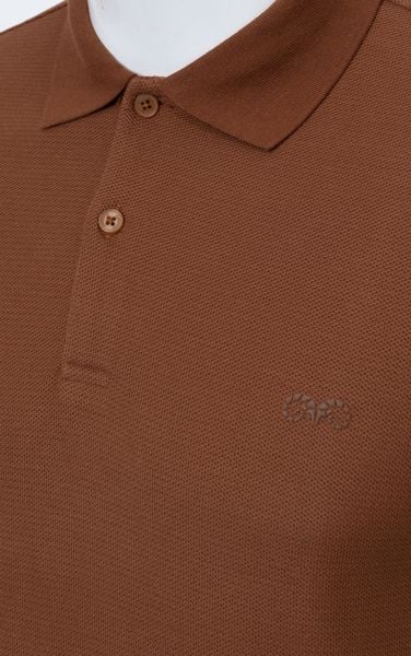  AG02 SIGNATURE SLIMFIT POLO - DARK BROWN 