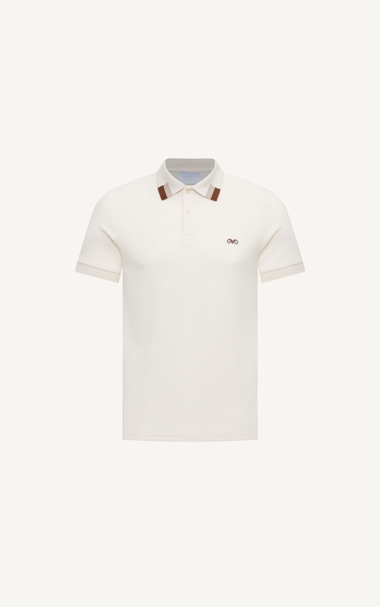  AG65 PREMIUM SLIMFIT POLO - OFF WHITE 