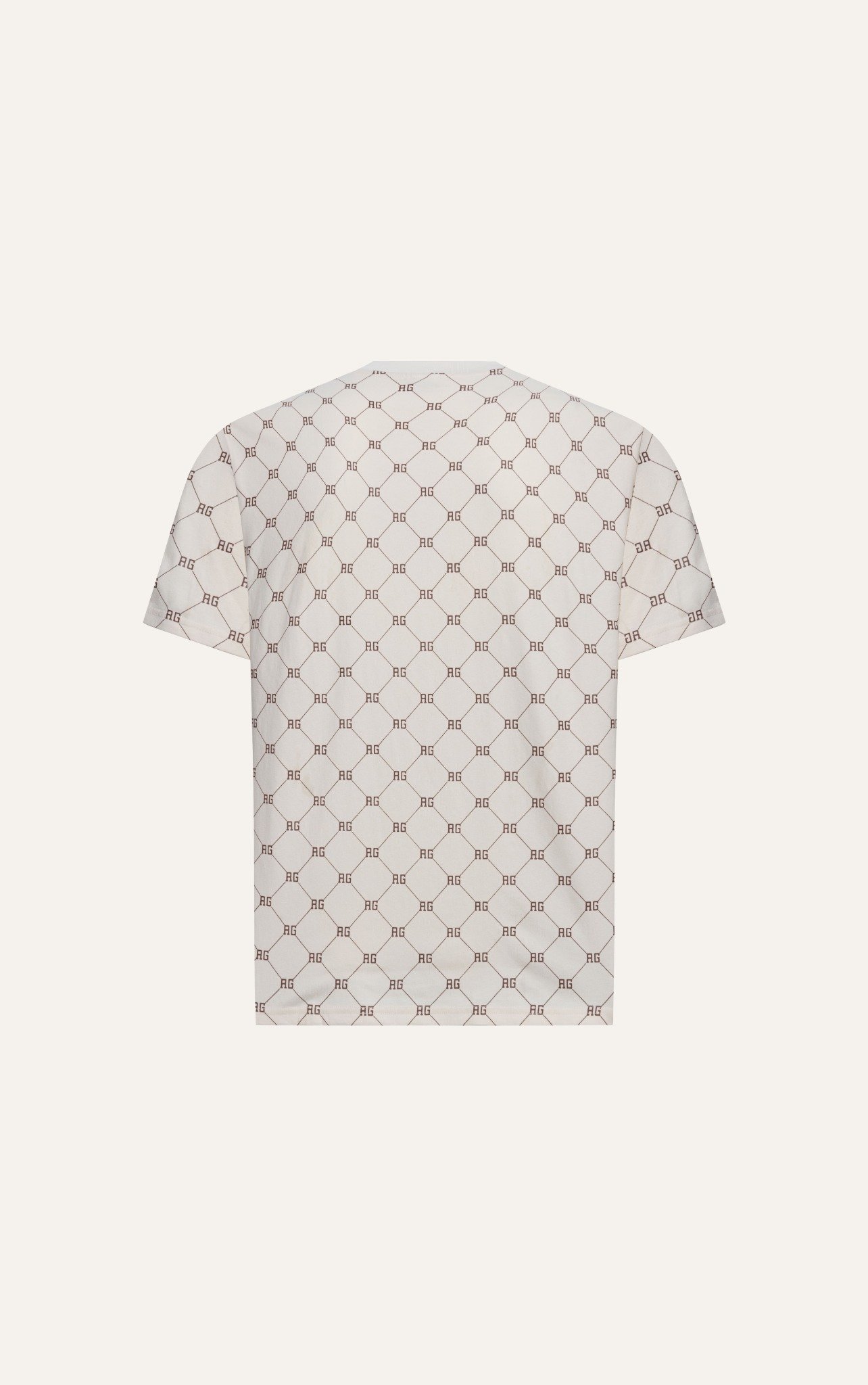 AG62 PREMIUM OVERSIZE MONOGRAM PRINTED T-SHIRT - OFF WHITE