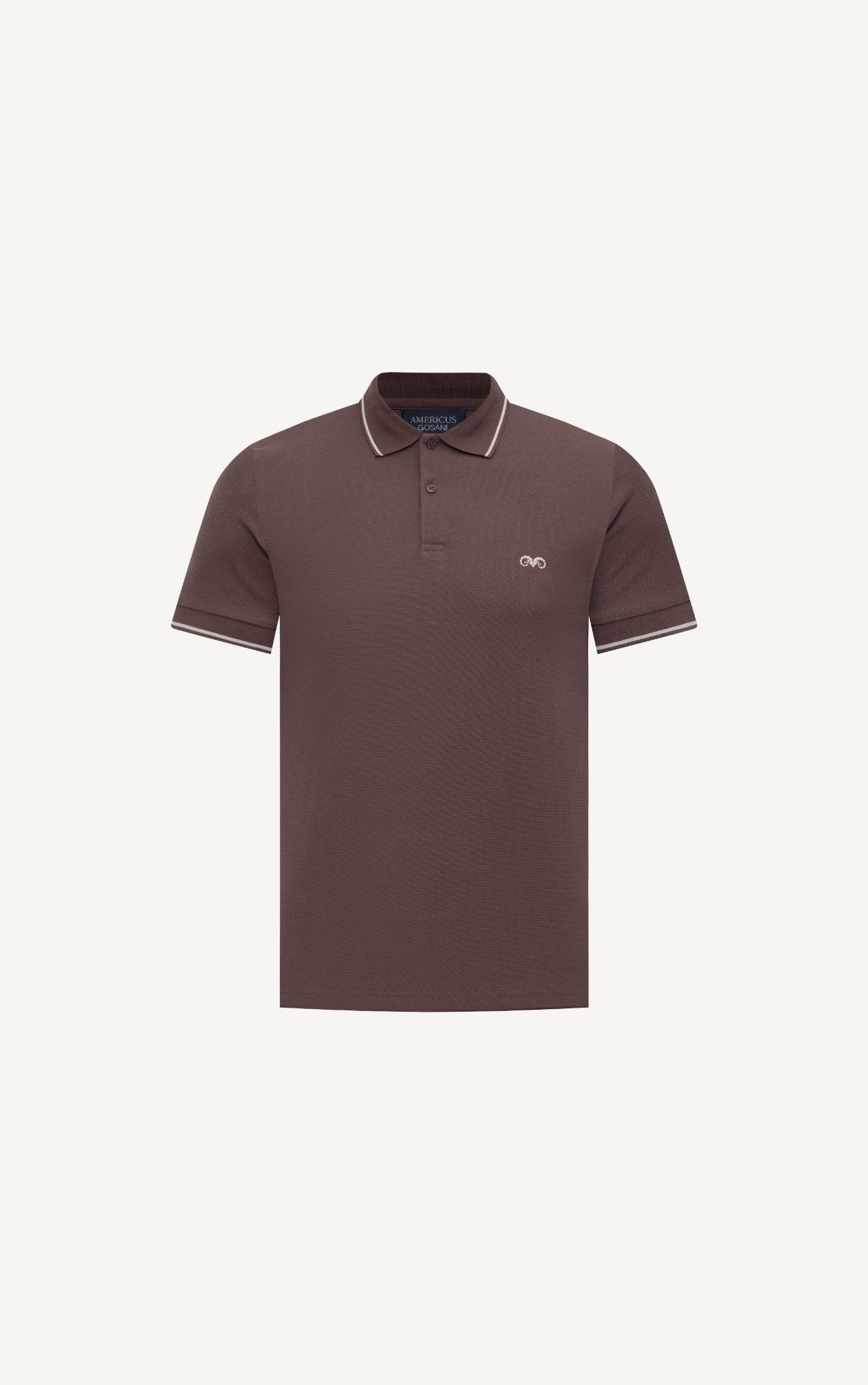  AG89 PREMIUM SLIMFIT POLO - BROWN 