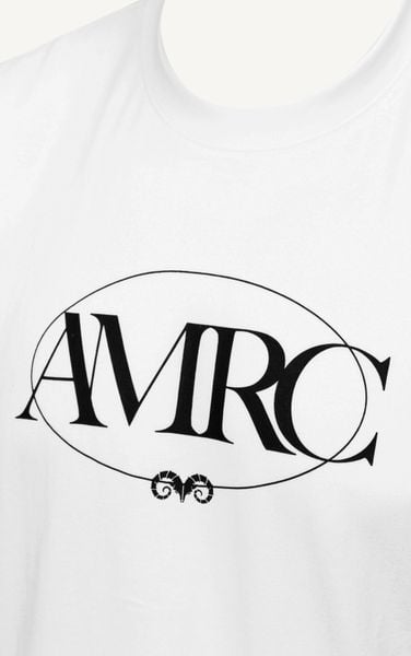 B145 FACTORY REGULAR FIT PRINTER ARTWORK AMRC T-SHIRT - WHITE 