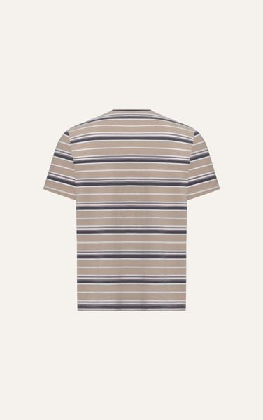  T68 FACTORY REGULAR FIT T-SHIRT HORIZONTAL STRIPED - BEIGE 