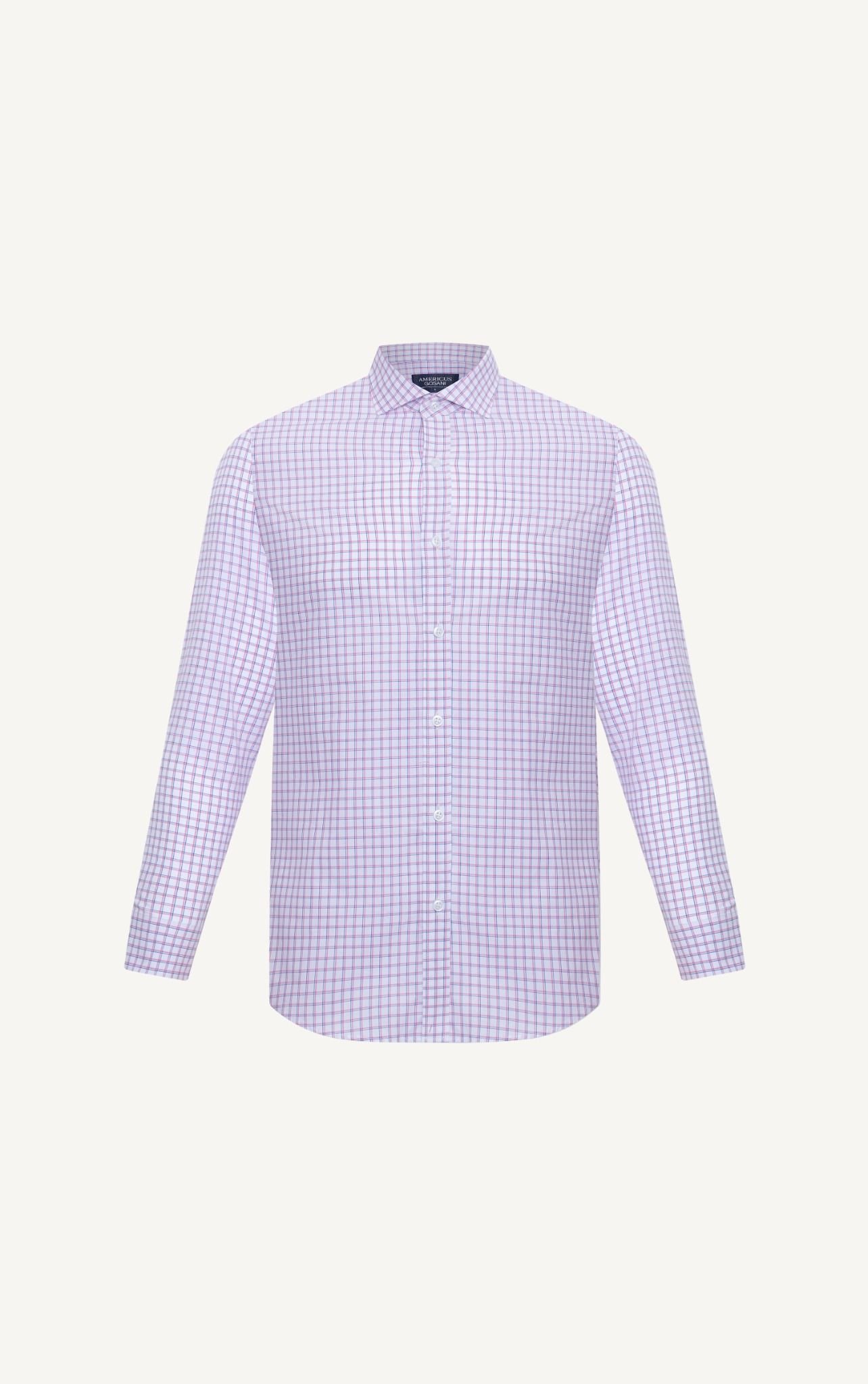  AG865 PREMIUM SLIMFIT MICRO CHECKED SHIRT - PINK 