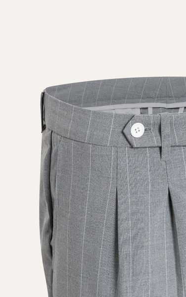 AG003 PREMIUM SLIMFIT STRIPED DETAILS TROUSER - GREY 