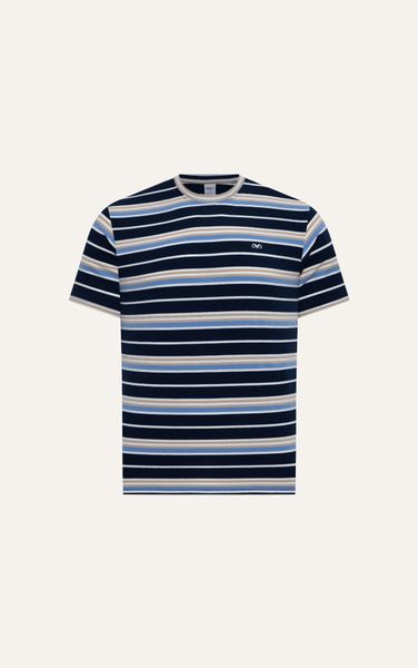  T668 FACTORY REGULAR FIT STRIPED T-SHIRT - DARK BLUE