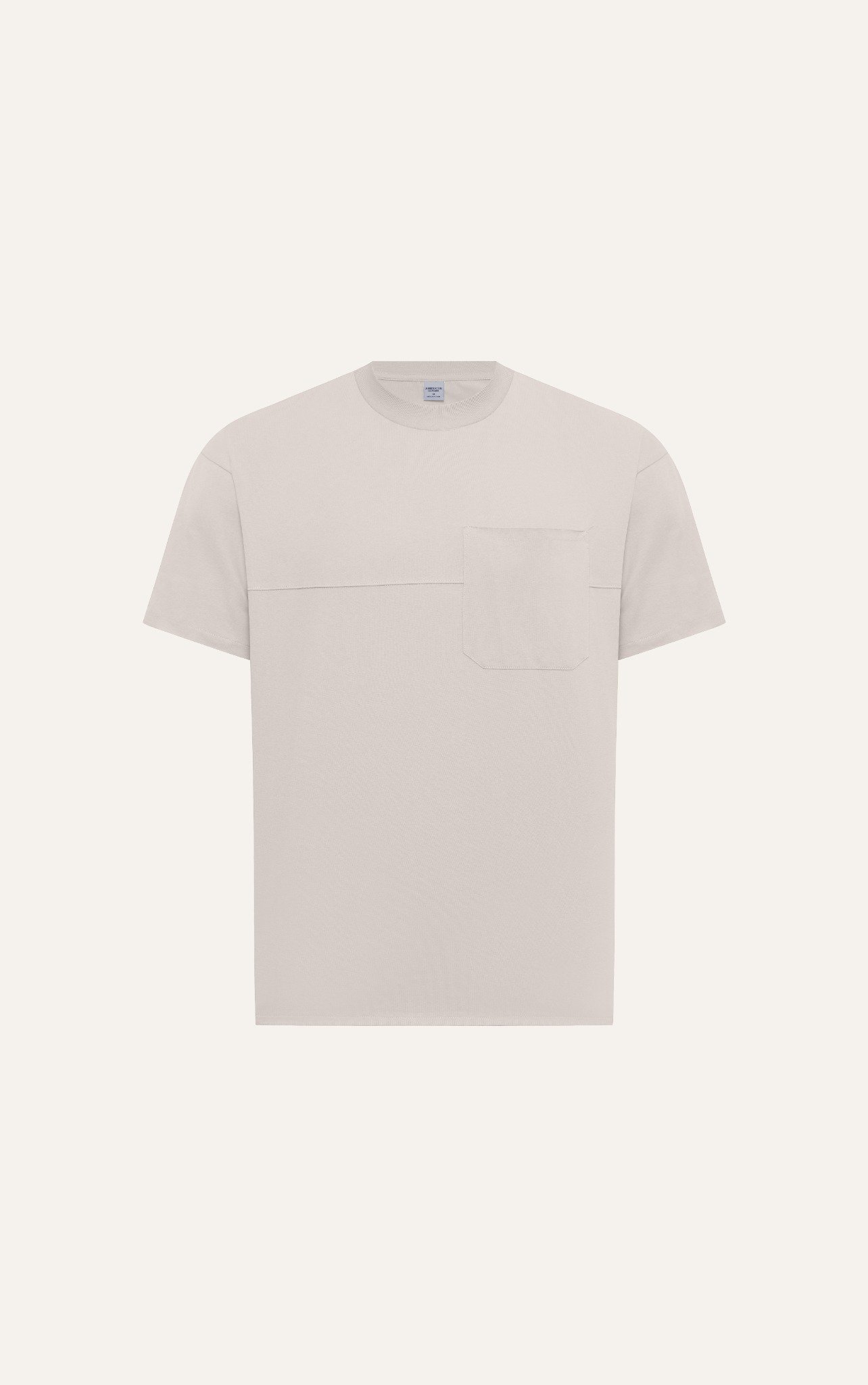 AG681 FACTORY OVERSIZE T-SHIRT WITH CHEST POCKET - OFF WHITE