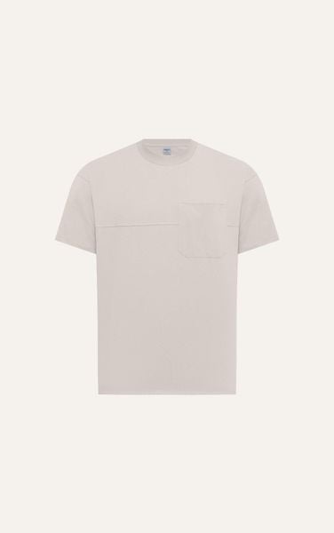  AG681 FACTORY OVERSIZE CHEST POCKET T-SHIRT - OFF WHITE