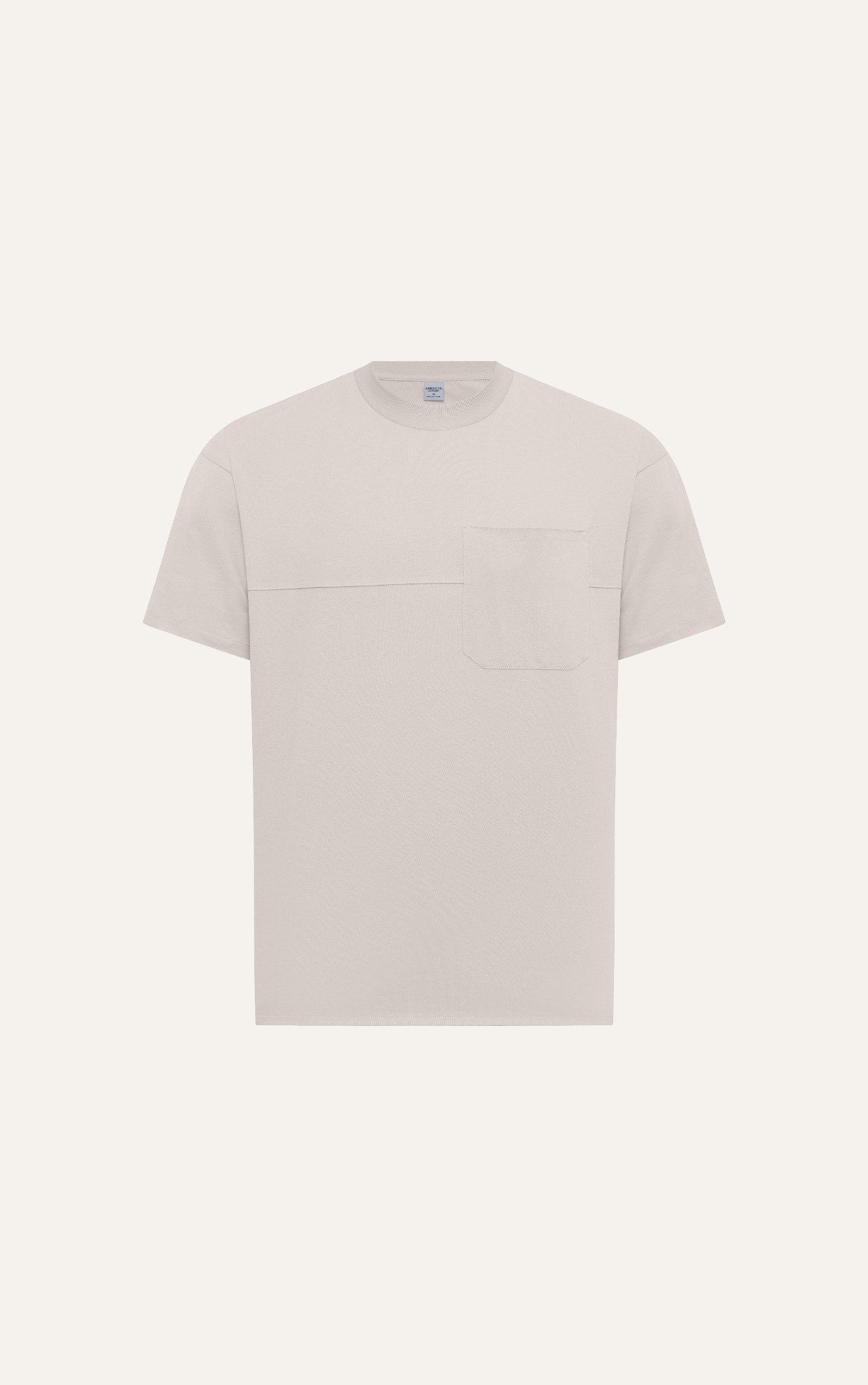  AG681 FACTORY OVERSIZE T-SHIRT WITH CHEST POCKET - OFF WHITE 