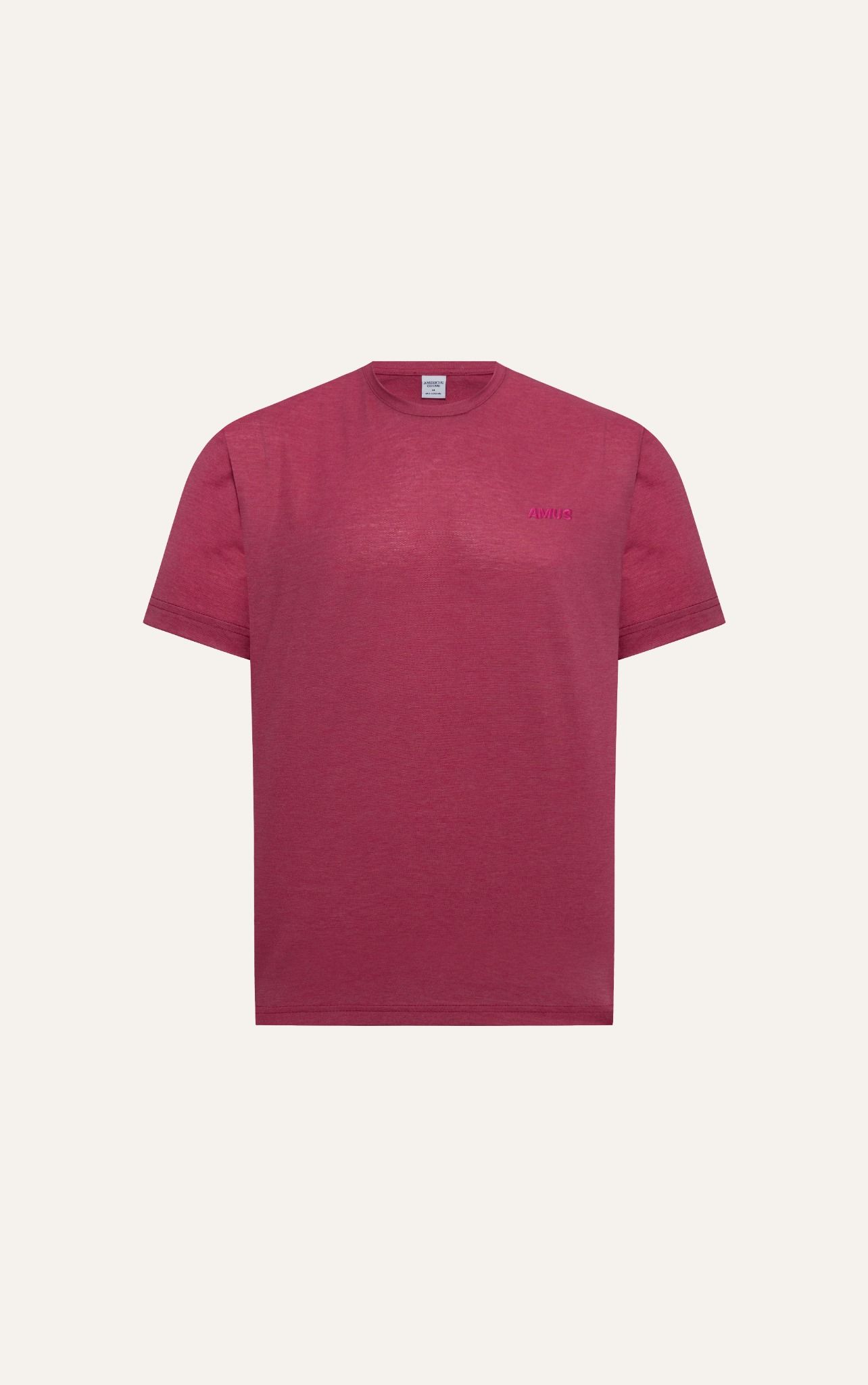  AG60 FACTORY REGULAR FIT EMBROIDERED "AMUS" T-SHIRT - PINK 