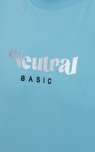  T690 FACTORY OVERSIZE PRINTED "NEUTRAL" T-SHIRT - SKY BLUE 
