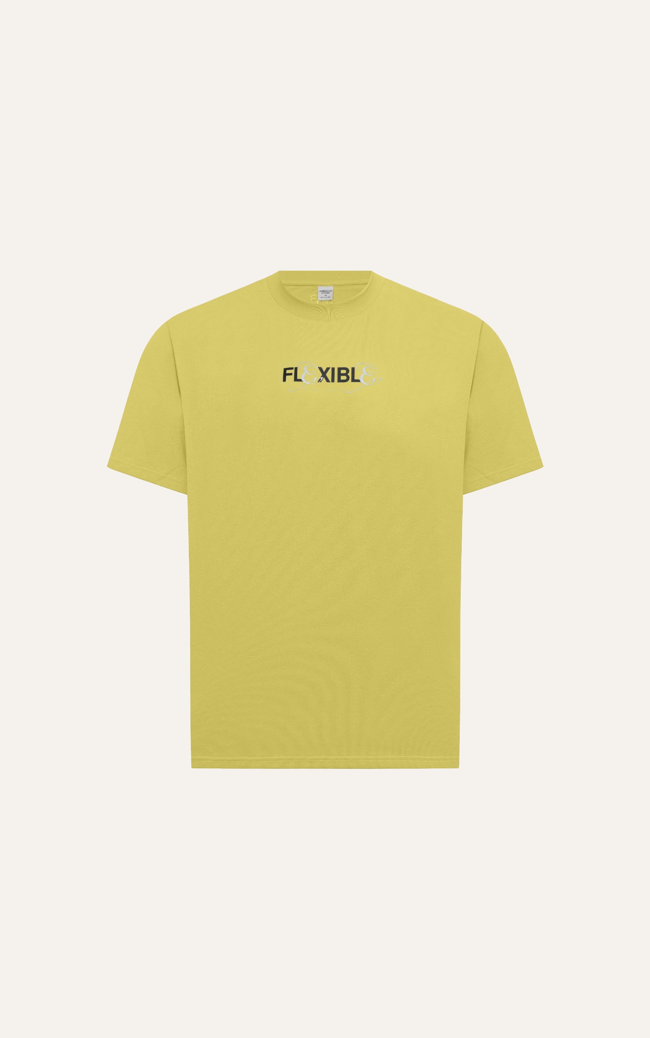 AG91 FACTORY OVERSIZE NEW PRINTED "FLEXIBLE" T-SHIRT - YELLOW