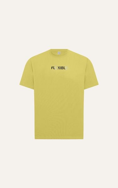  AG91 FACTORY OVERSIZE NEW PRINTED "FLEXIBLE" T-SHIRT - YELLOW