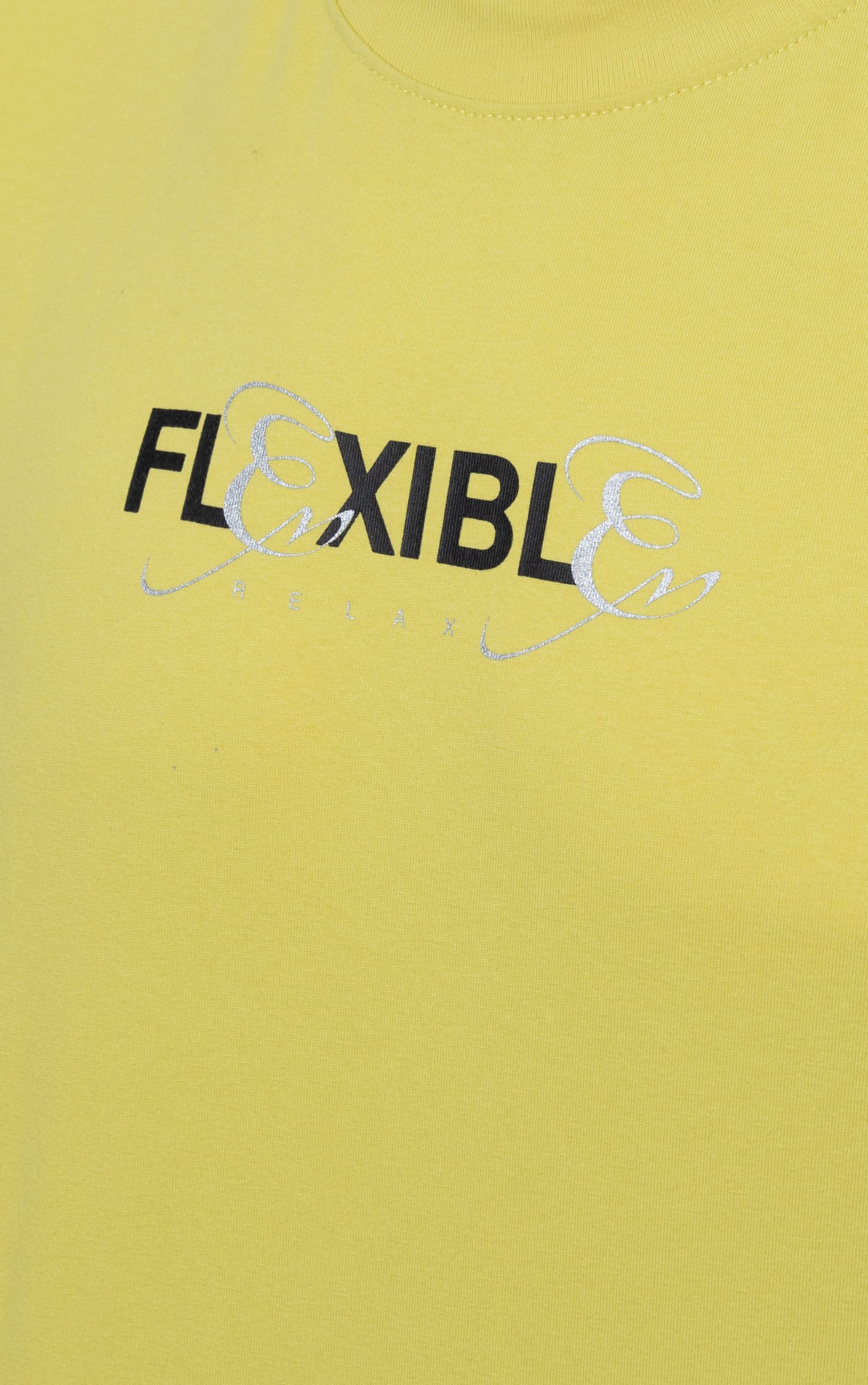 AG91 FACTORY OVERSIZE NEW PRINTED "FLEXIBLE" T-SHIRT - YELLOW