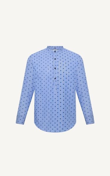  AG381 FACTORY REGULAR FIT PARTTEN SHIRT - LIGHT BLUE