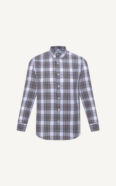  H313 FACTORY REGULAR FIT CHECKED SHIRT - BEIGE