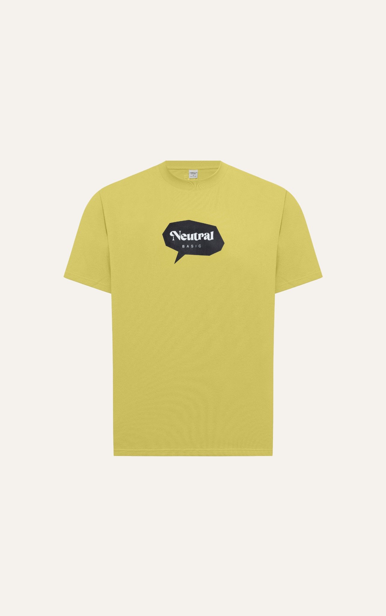 T688 FACTORY LOOSE FIT PRINTED "NEUTRAL" T-SHIRT - YELLOW