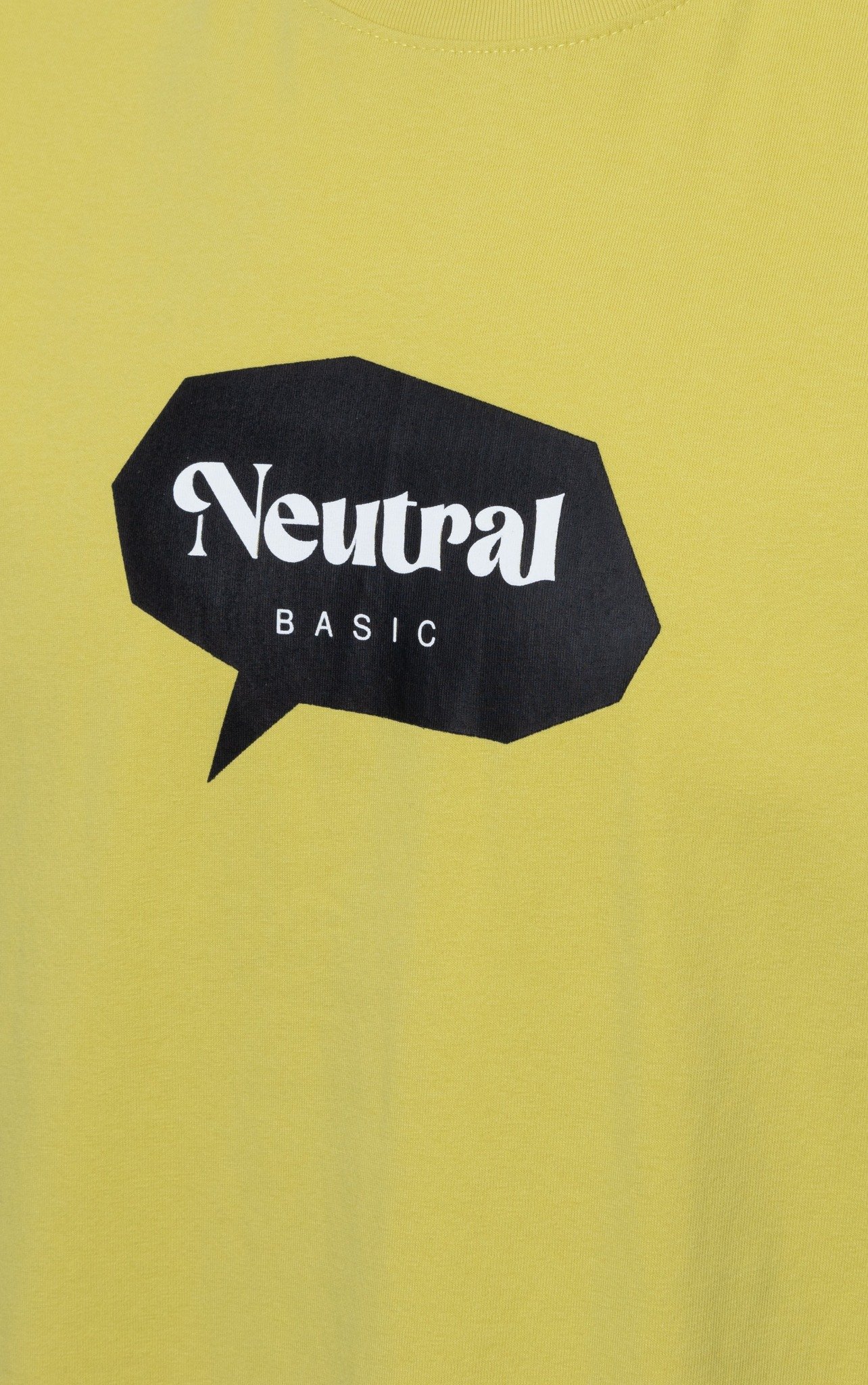 AG688 FACTORY OVERSIZE PRINTED "NEUTRAL" T-SHIRT - YELLOW