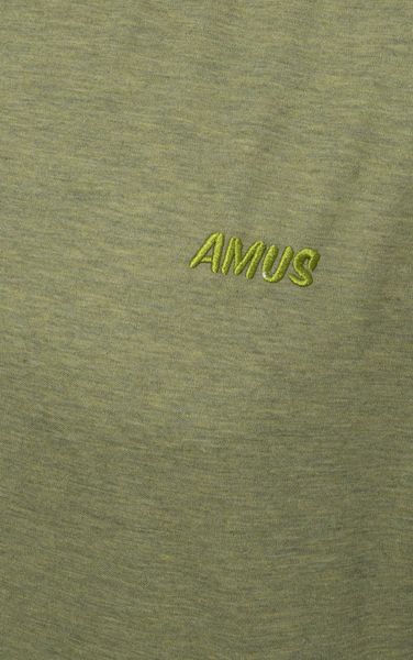  AG60 FACTORY REGULAR FIT EMBROIDERED "AMUS" T-SHIRT - GREEN 