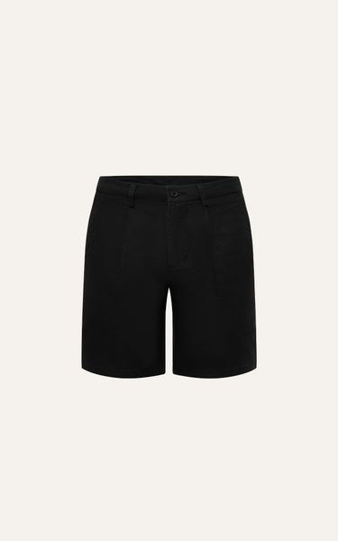  AG511 STUDIO SLIMFIT NEW PLEATED CHINO BASIC SHORT - BLACK