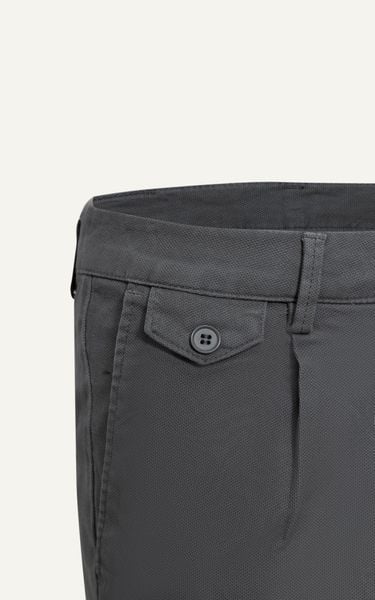  AG509 STUDIO SLIMFIT PLEATED CHINO KHAKI SHORT - GREY 