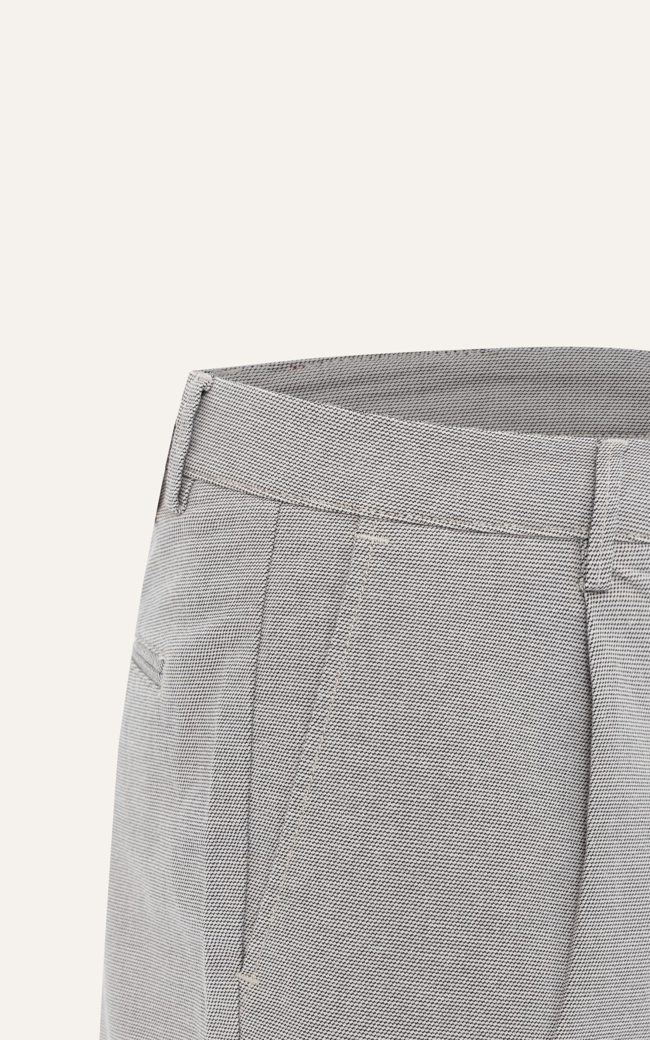 AG511 STUDIO SLIMFIT PLEATED CHINO BASIC KHAKI SHORT - BEIGE