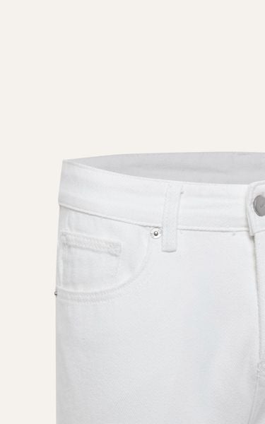  AG633 SIGNATURE  SLIMFIT SHORT JEANS - WHITE 