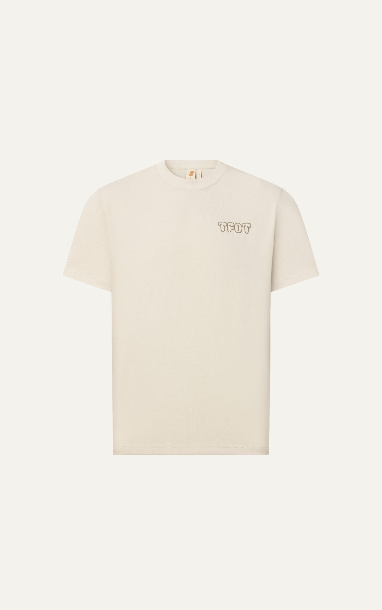 AG15 STUDIO LOOSE FIT BUBLE PRINTED LOGO T-SHIRT - BEIGE
