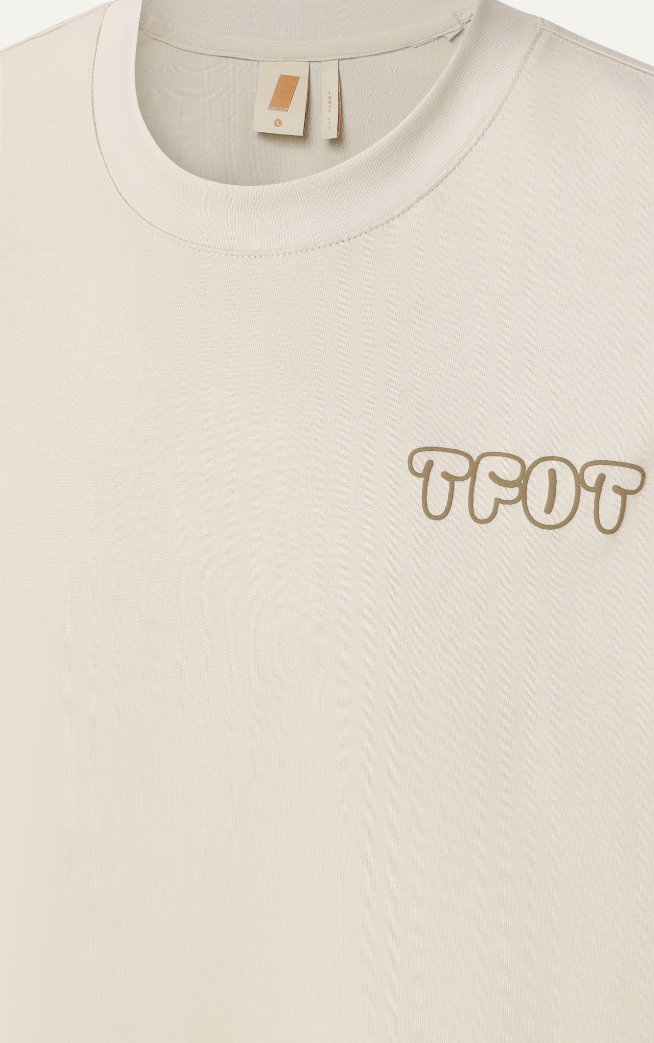 AG15 STUDIO LOOSE FIT BUBLE PRINTED LOGO T-SHIRT - BEIGE