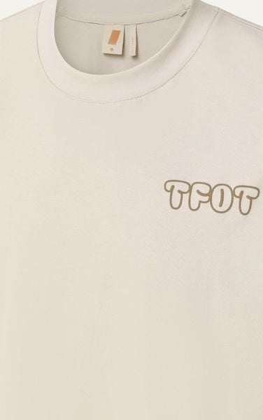  AG15 STUDIO LOOSE FIT BUBLE PRINTED LOGO T-SHIRT - BEIGE 
