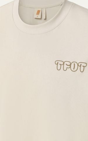 AG15 STUDIO LOOSE FIT BUBLE PRINTED LOGO T-SHIRT - BEIGE