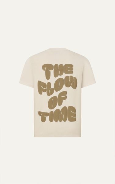  AG15 STUDIO LOOSE FIT BUBLE PRINTED LOGO T-SHIRT - BEIGE