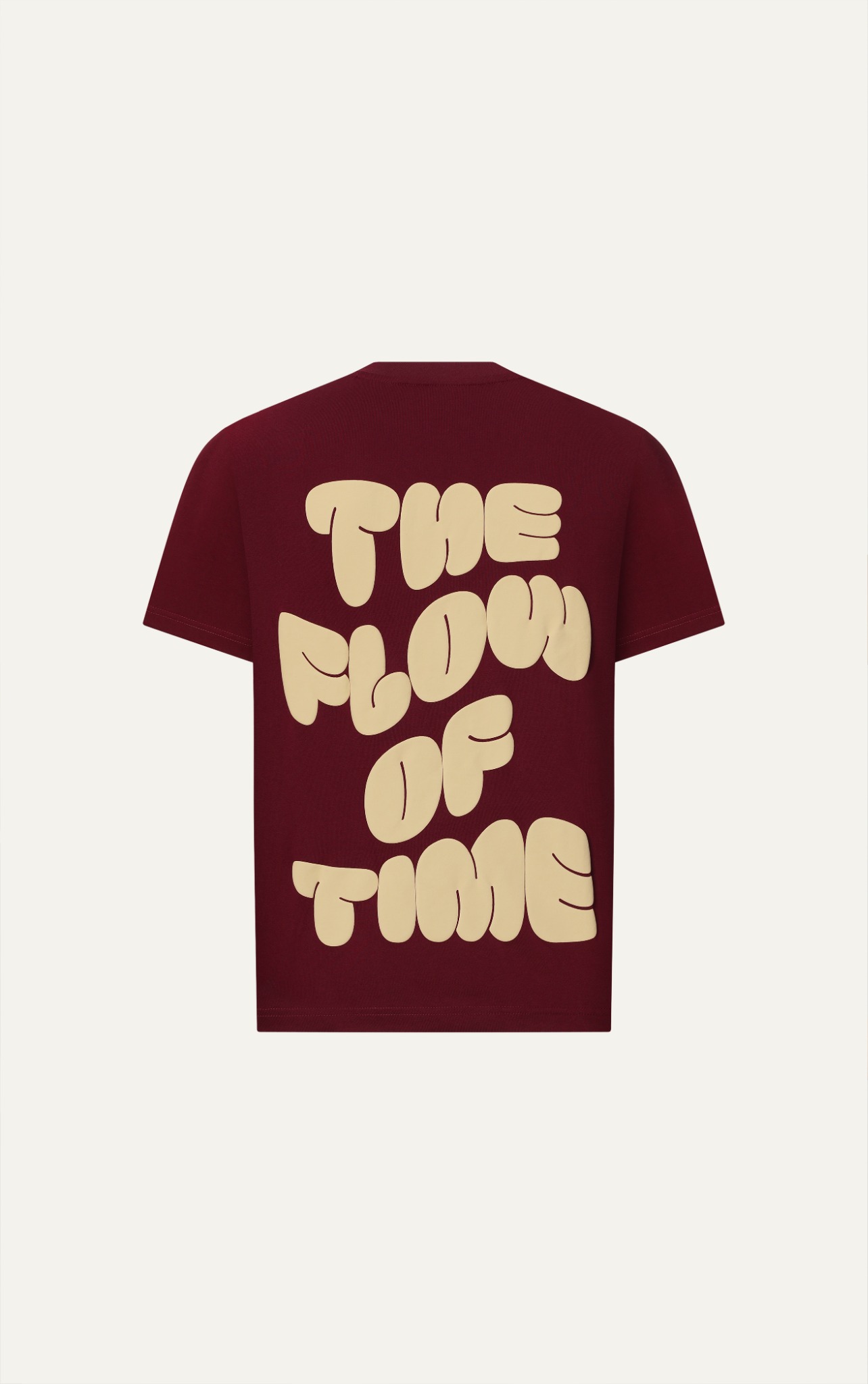 AG15 STUDIO LOOSE FIT PUFF PRINT LOGO T-SHIRT - DARK RED