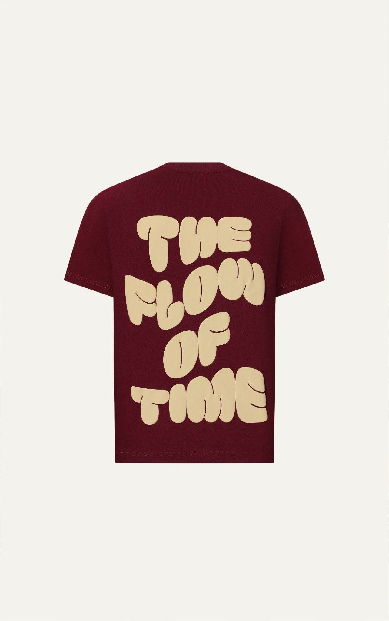  AG15 STUDIO LOOSE FIT PUFF PRINT LOGO T-SHIRT - DARK RED 