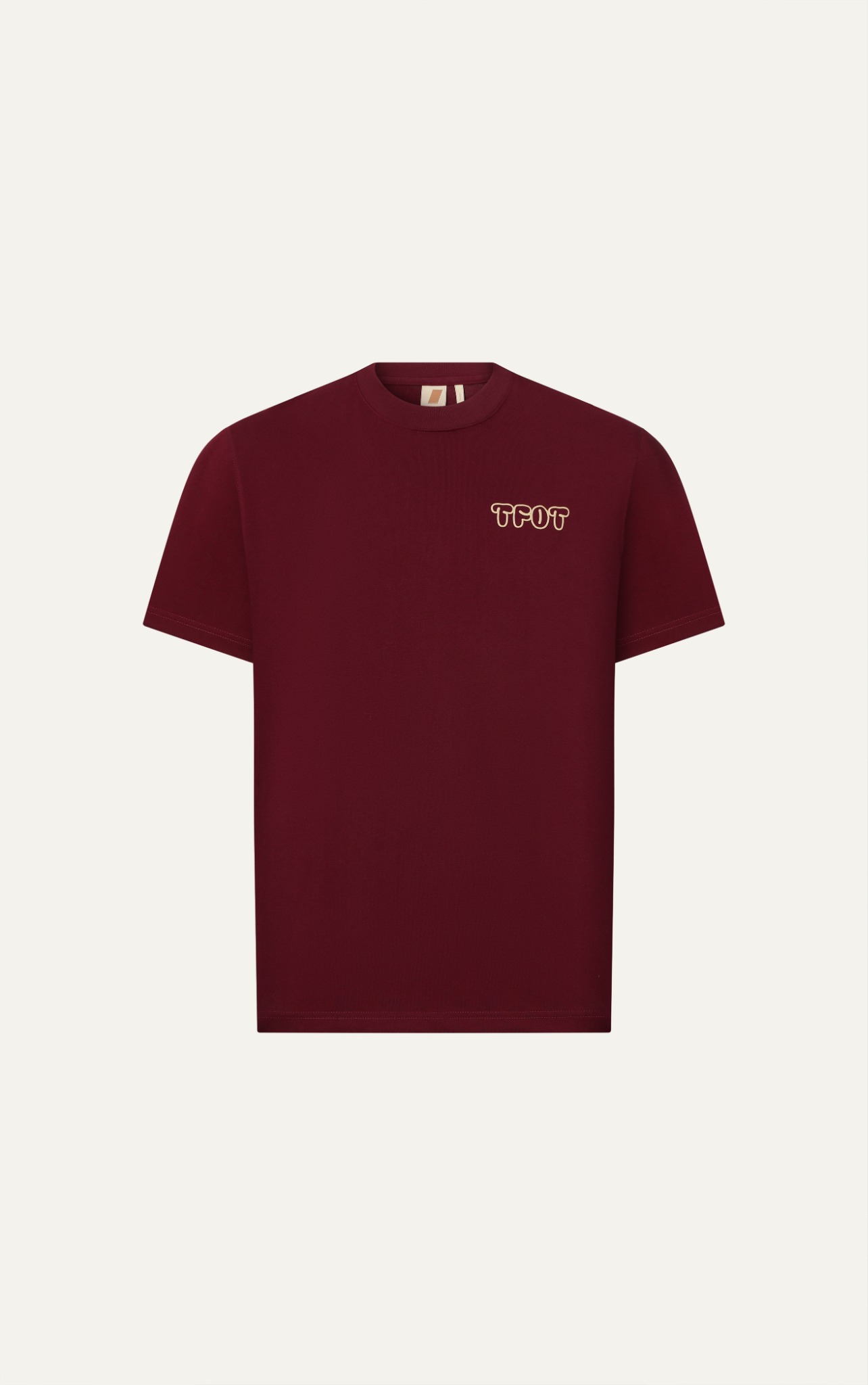 AG15 STUDIO LOOSE FIT PUFF PRINT LOGO T-SHIRT - DARK RED