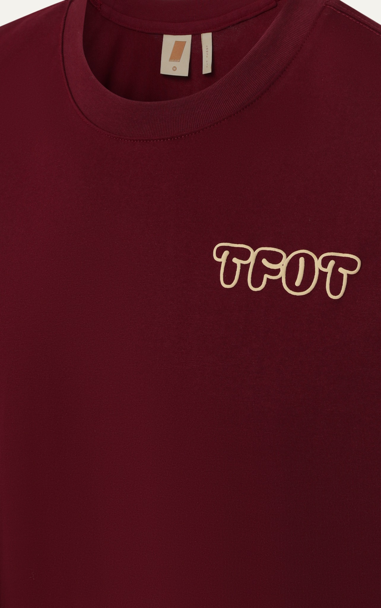 AG15 STUDIO LOOSE FIT PUFF PRINT LOGO T-SHIRT - DARK RED