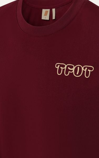 AG15 STUDIO LOOSE FIT PUFF PRINT LOGO T-SHIRT - DARK RED 