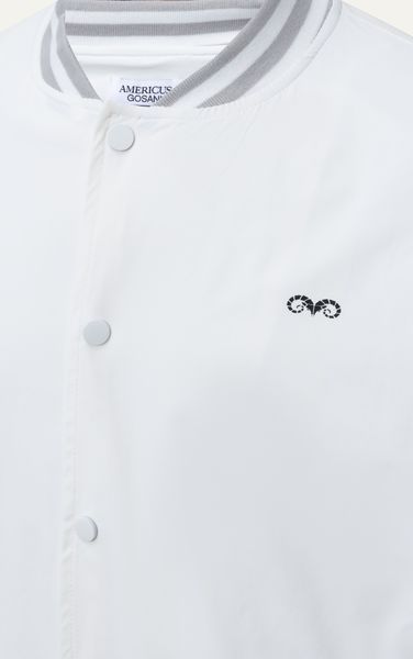  AG19 FACTORY LOOSE FIT BASIC BOMBER - WHITE 