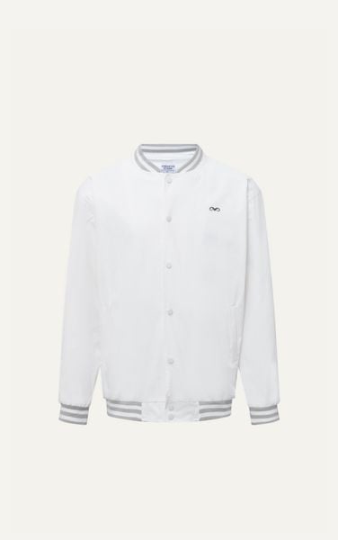  3819 FACTORY LOOSE FIT BASIC BOMBER - WHITE