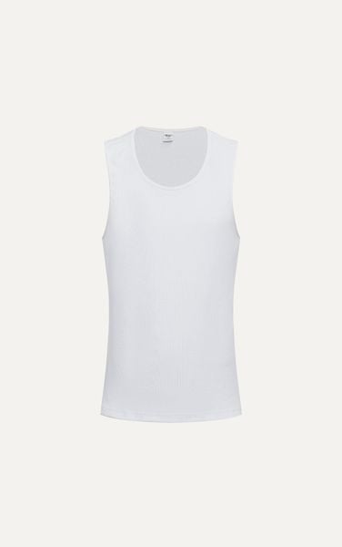  AGTA01 FACTORY REGULAR FIT BASIC TANK TOP - WHITE